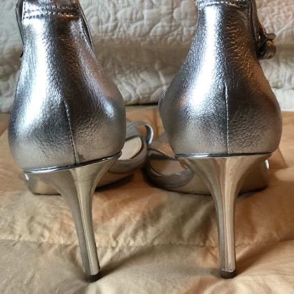 Silver Stiletto Heels by Sam Edelman Size 10 - Picture 7 of 11